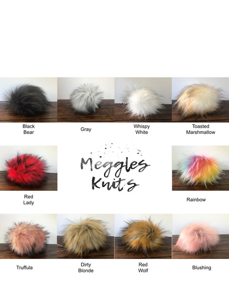 Adult Okemo Hat with  Faux Fur Pom Pom