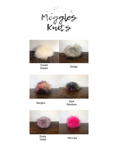 Adult Okemo Hat with  Faux Fur Pom Pom