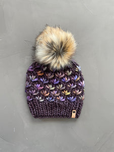 Lotus Flower Beanie in Pearl Ten and Ququay