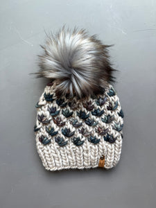 Fog and Woodland Lotus Flower Beanie