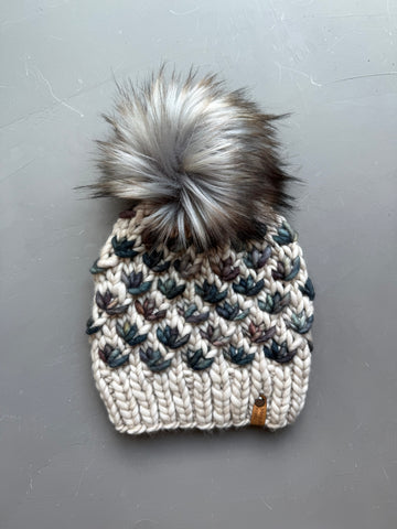 Fog and Woodland Lotus Flower Beanie
