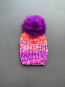 Flamingo and Purple Nohku Beanie Adult