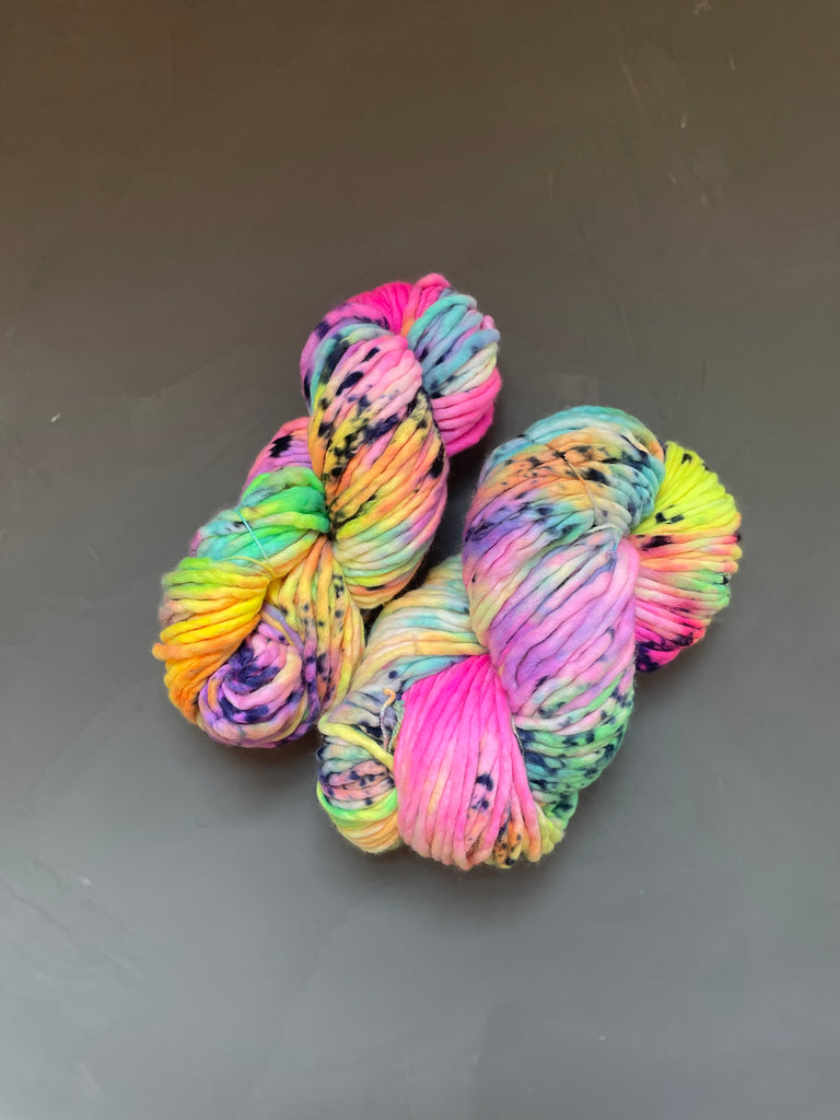 Neon Rainbow Puff Super Bulky – Meggles Knits