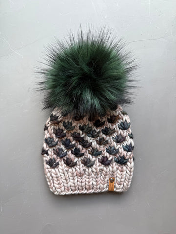 Whole Grain and Woodland Lotus Flower Beanie