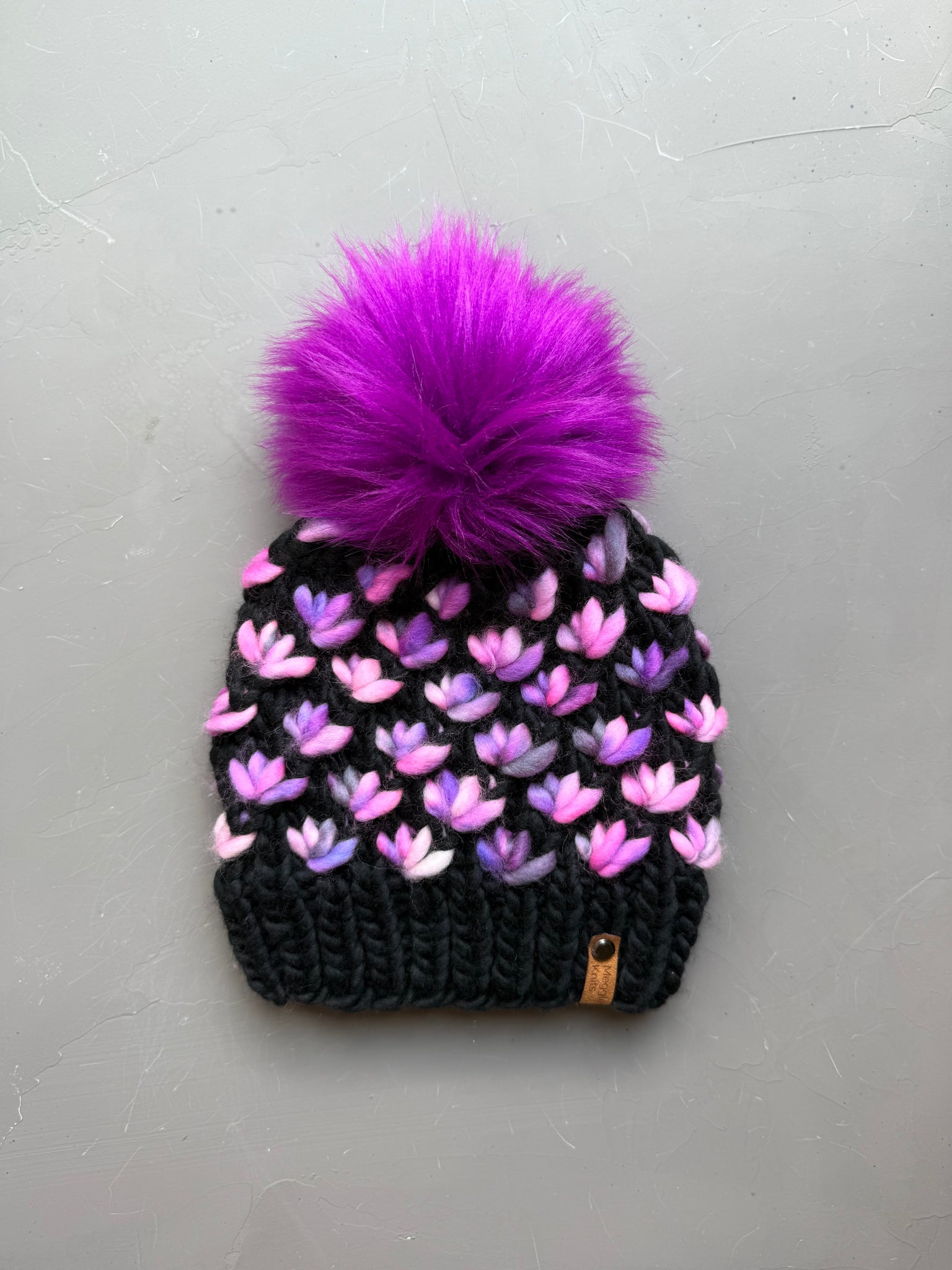 Black and Main Character Energy Lotus Flower Beanie