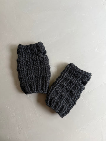 Black Fingerless Mitts