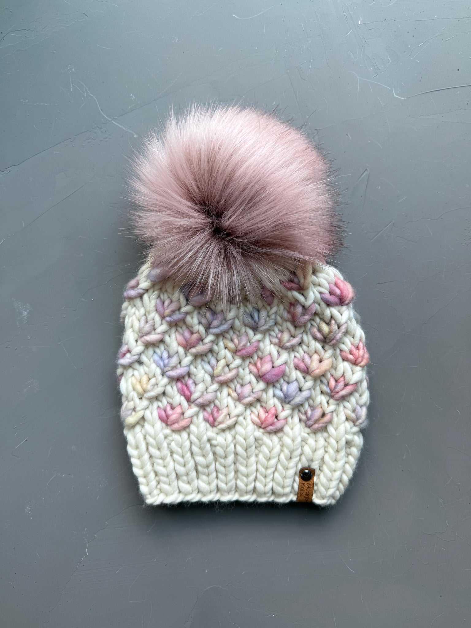 Natural and Rosalinda Lotus Flower Beanie