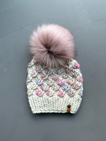 Natural and Rosalinda Lotus Flower Beanie
