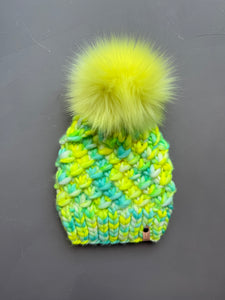 Electric Lemon Lime Crush Beanie