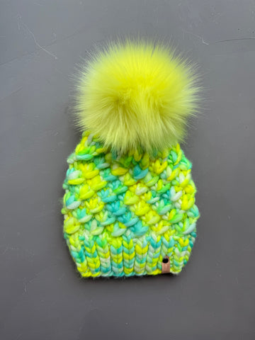 Electric Lemon Lime Crush Beanie