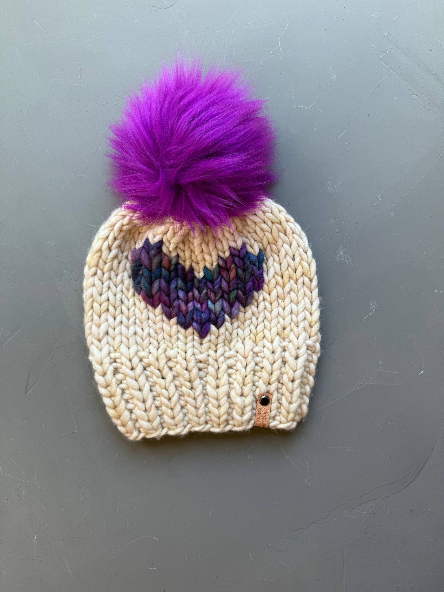 Ivory and Anniversario Big Heart Beanie