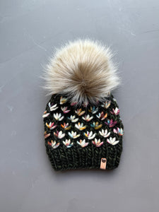 Olive and Molina Lotus Flower Beanie