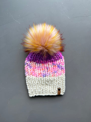 Paradise Sunset and Natural Nohku Beanie Adult