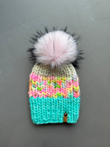Feels Like Summer and Blue Raspberry Nohku Beanie Adult
