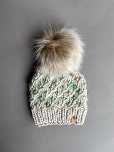 Lotus Flower Beanie in Olive Branch