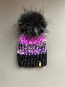 Nohku Beanie Black and Purple