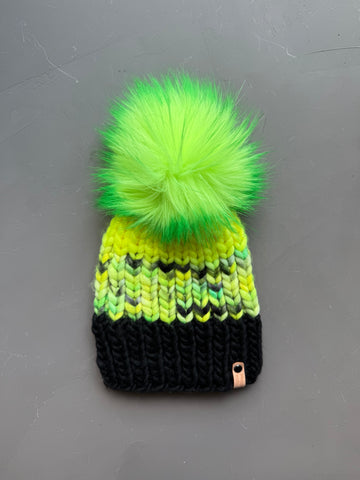 Green Eyed Monster and Black Nohku Beanie Adult