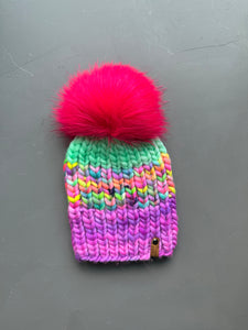 Fruity Pebbles and Purple Nohku Beanie Adult