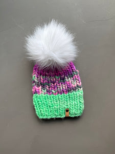 Nothern Lights and Mint Ice Cream Nohku Beanie Adult