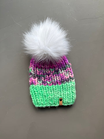 Nothern Lights and Mint Ice Cream Nohku Beanie Adult