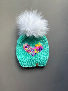 Blue Raspberry and Extreme Farts Big Heart Beanie 7-9 Year