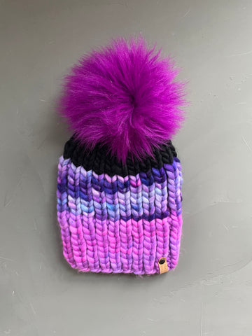 Nohku Beanie Purple and Black