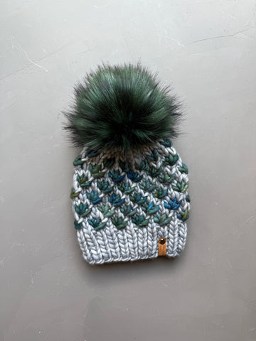 Cape Cod Gray and Garden Gate Lotus Flower Beanie
