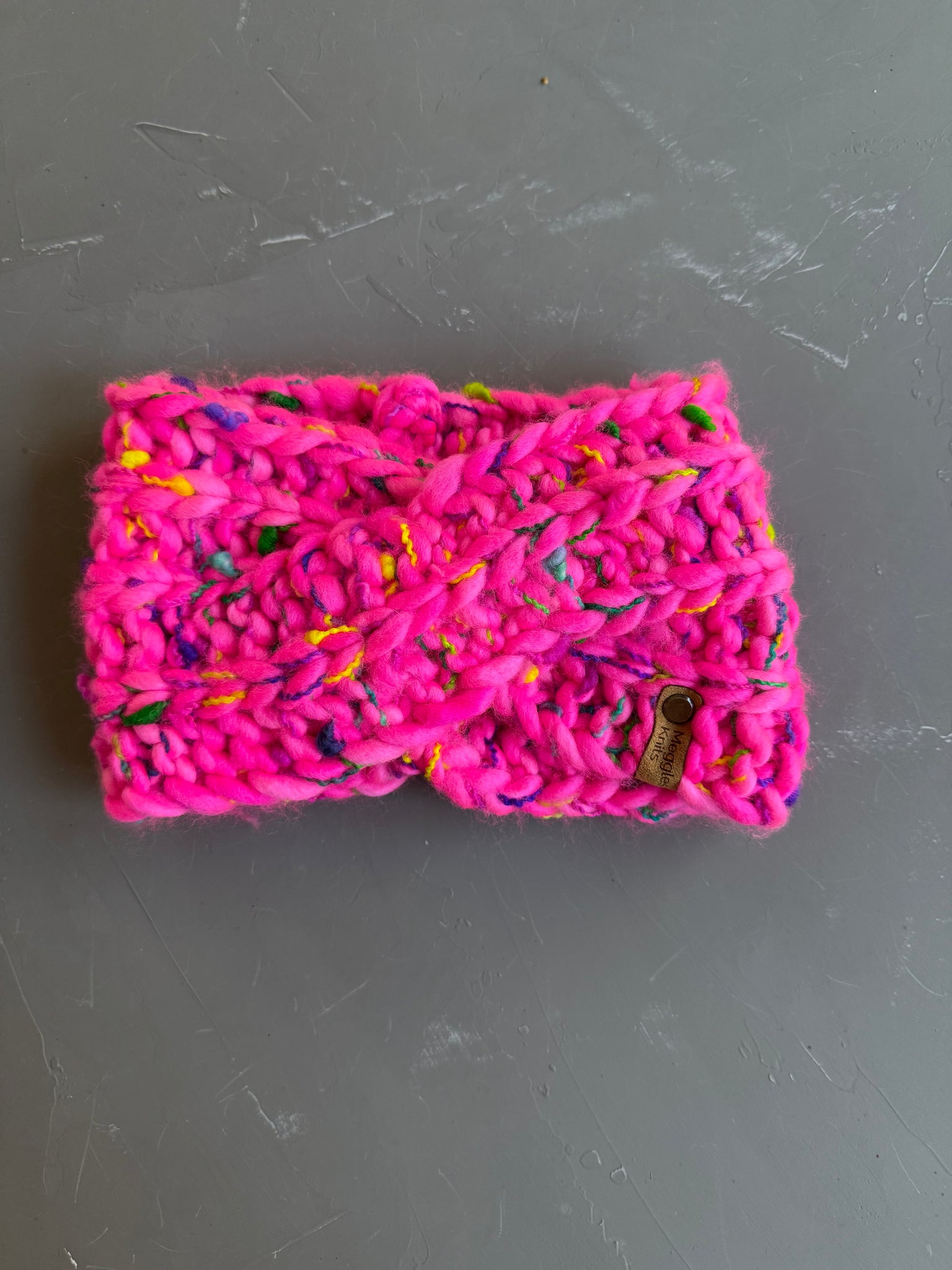 Hot Pink and Slub Headband