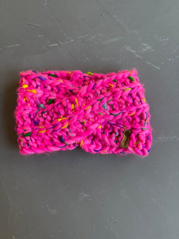 Hot Pink and Slub Headband