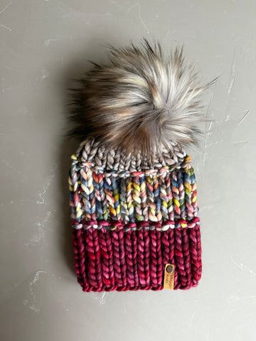 Red Candy Cane Eco Beanie Adult