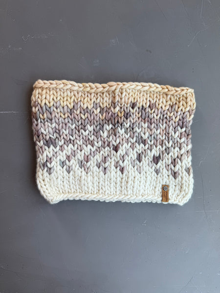 Whole Grain Sunrise Hand Knit Merino Wool Cowl