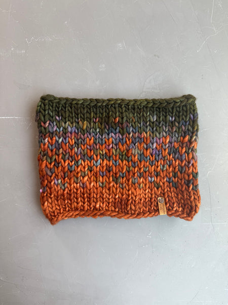 Quequay Sunrise Hand Knit Merino Wool Cowl