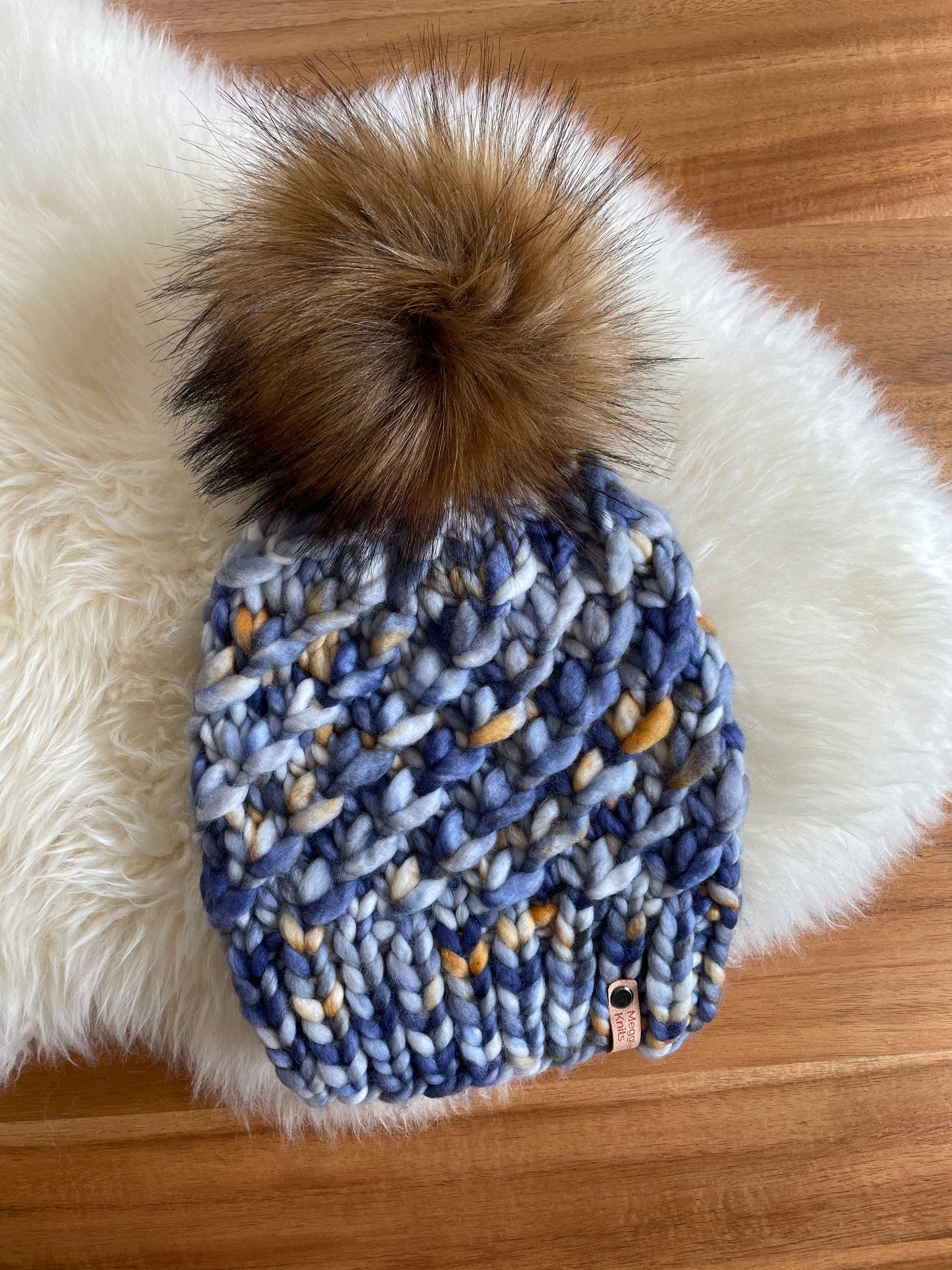 Take Myself Dancing Adult Crush Hat with Faux Fur Pom Pom
