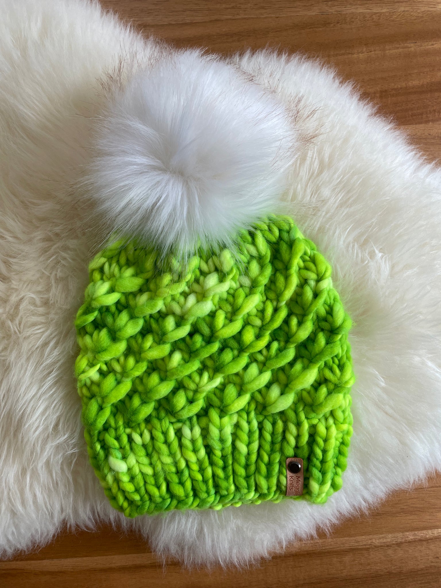 Glowstick Adult Crush Hat with Faux Fur Pom Pom