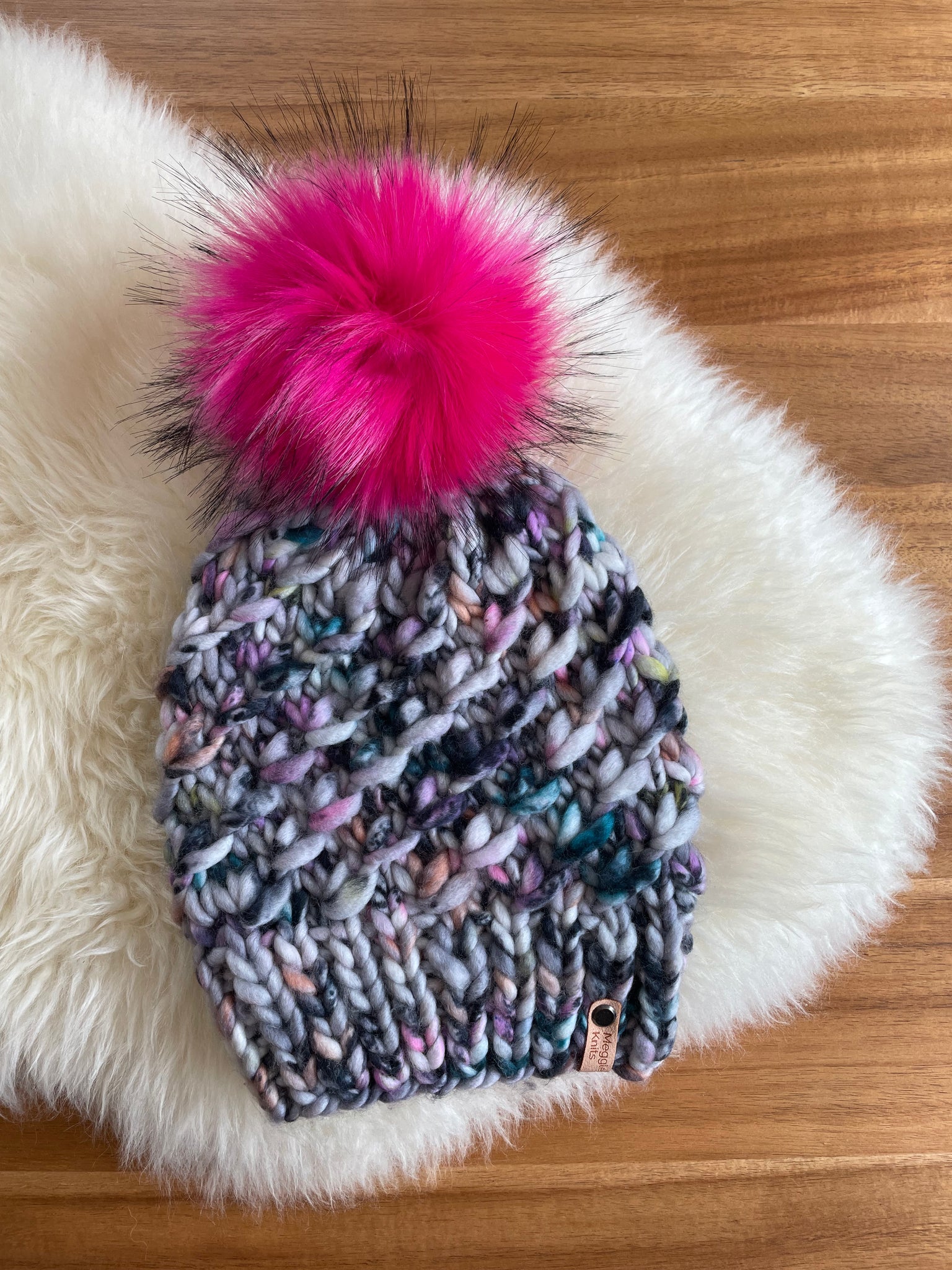 Zombie Eggs Adult Crush Hat with Faux Fur Pom Pom